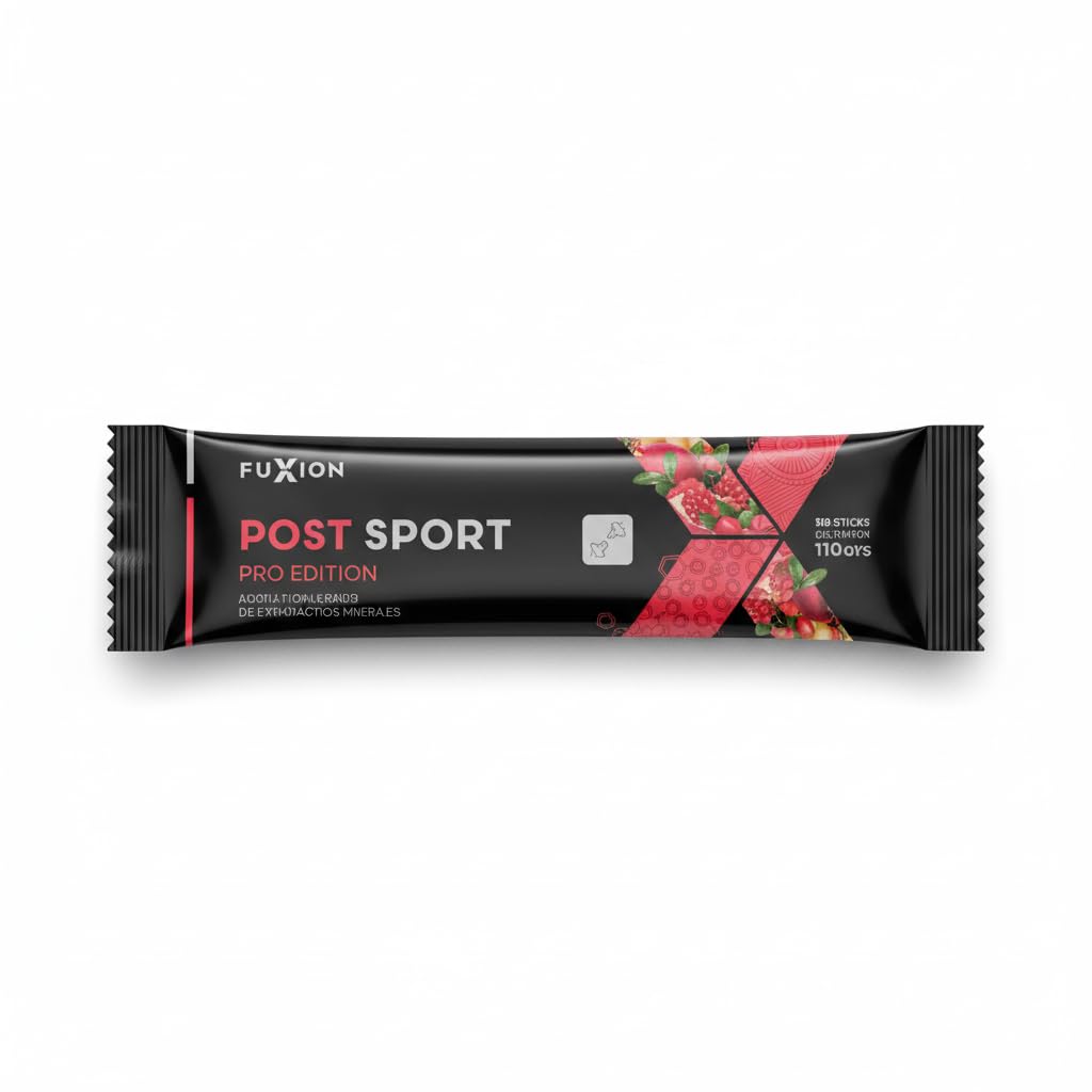 FUXION - POST SPORT – TÉ Bebida Deportiva con BCAAs, Glutamina y Agua de Coco | Recuperación Muscular Despues Entrenamiento | 1 CAJA CON 28 Sobres x 5g | Reposición de Electrolitos