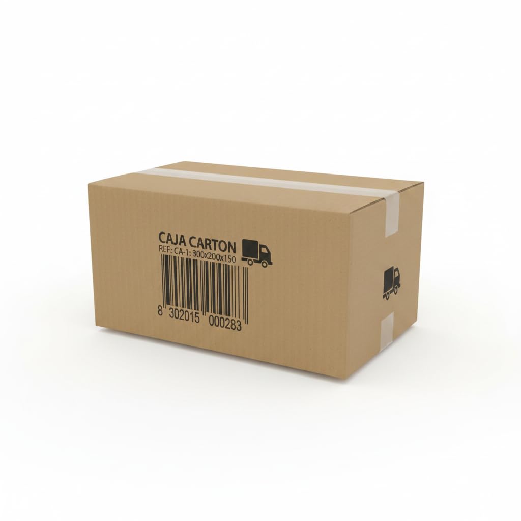 Pack de 36 Cajas de Cartón Corrugado para Envíos 300x200x150 mm - Embalaje Resistente para E-commerce y Mudanzas - 100% Reciclable con Código de Barras CA-1 - Montaje Rápido y Seguro - NEXU