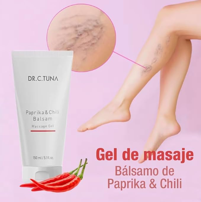 FARMASI - Gel de Masaje Bálsamo de Paprika (Pimentón) & Chili - Vigorizante y Relajante para Músculos Cansados - Con Jengibre y Mentol para Efecto Frescor - 150 ml