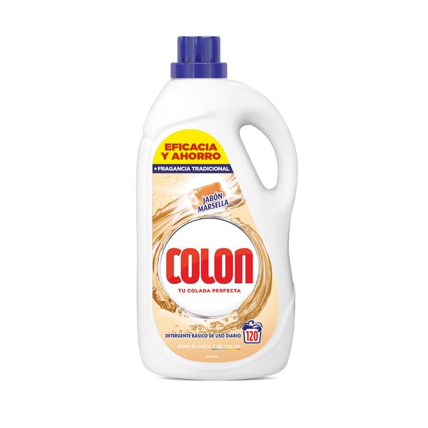 Detergente Gel con Jabón de Marsella para Lavadora - Formato Ahorro 5,4 Litros (120 Lavados) - Limpieza Profunda para Ropa Blanca y de Color - Fragancia Tradicional de Larga Duración - NEXU