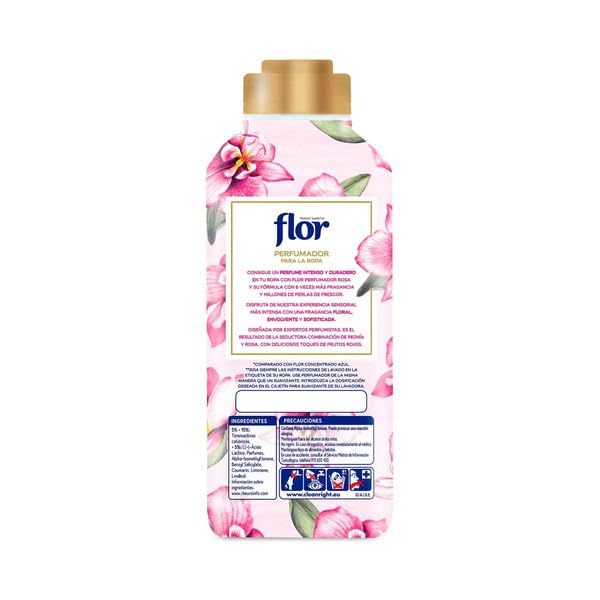 Perfumador para la Ropa Fragancia Rosa - Pack de 3 x 36 Lavados (108 Lavados en Total), Intensificador de Aroma con Perlas de Frescor, Notas de Peonía y Frutas Rojas - NEXU