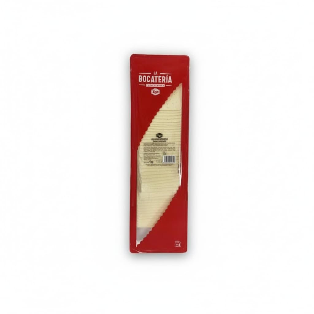 Queso Madurado en Lonchas Cremoso - Formato Ahorro de 1 kg para Sándwiches y Bocadillos - Queso TGT - La Bocatería - Ideal para Hostelería y Uso Diario - NEXU
