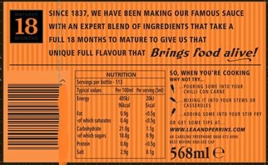 Lea & Perrins Worcestershire Sauce - 1 x 568ml