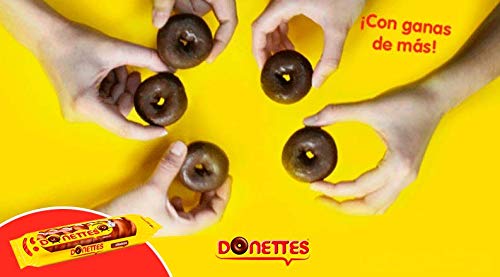 Donettes Clásicos - Mini Rosquillas con Crujiente Cobertura Sabor a Chocolate, 8 unidades
