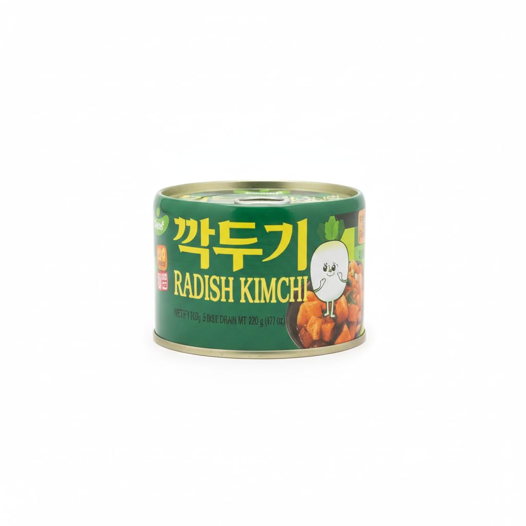Kimchi de Rábano en Cubos Coreano 160g | Auténtico Snack Coreano Fermentado, Picante y Crujiente | Ideal para Ramen, Arroz y Barbacoa | Bajo en Calorías | NEXU