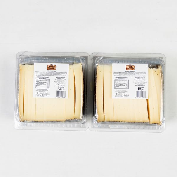 Queso de Oveja Viejo Ya Cortado - Pack 2 Unidades Formato Familiar 420g (Total 840g) - Sabor Intenso y Tradicional - Flor de Esgueva - Elaborado con Leche Cruda de Oveja - NEXU