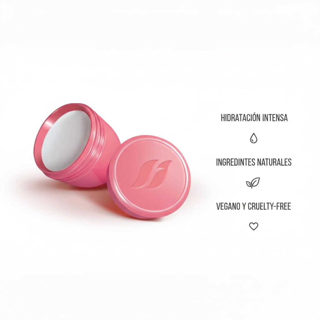 FARMASI - Bálsamo Labial Hidratante Frutos Rojos - Cuidado Natural para Labios Secos, Codos y Nudillos - Vegano, con Vitamina E - Apto Todo Tipo de Piel