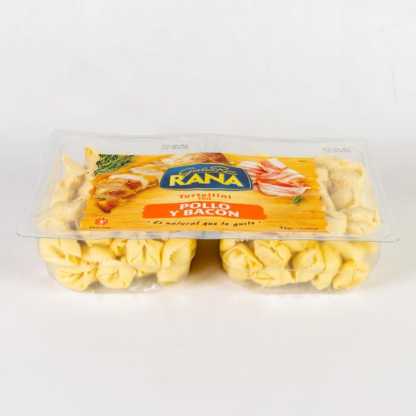 Tortellini de Pasta Fresca al Huevo con Relleno de Pollo y Bacon - Formato Familiar Bipack 1kg (2 x 500g) - Cocción Rápida 3 Minutos - NEXU
