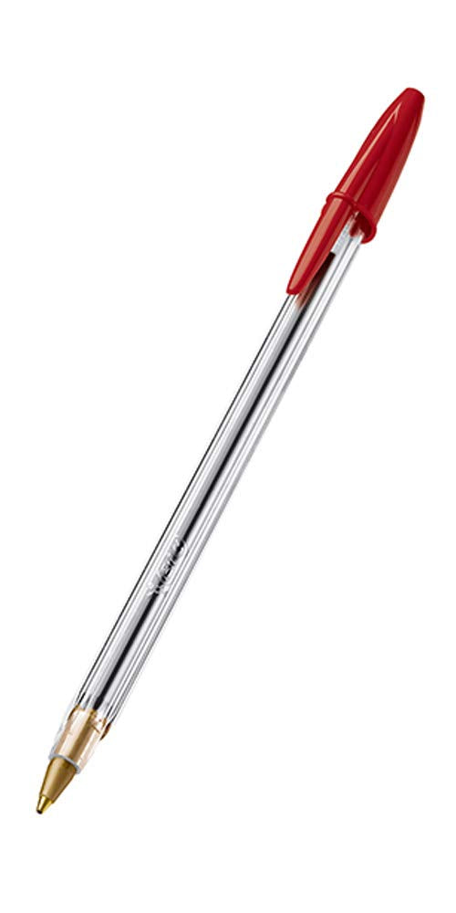 BIC Cristal Original Caja de 50 unidades - bolígrafos punta media (1,0 mm), color rojo - material oficina, material escolar