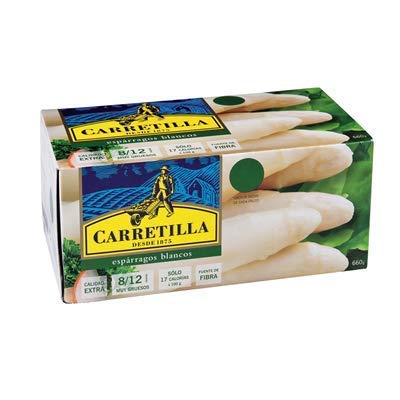 Carretilla- Espárragos Blancos Calidad Extra-Calibre Muy Grueso 8/12 Piezas - 425 Gramos