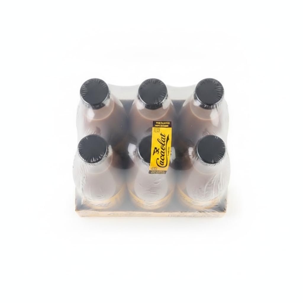 Batido de Cacao Pack de 6 x 1 Litro - Receta Original desde 1933 - Sin Gluten - Batido de Chocolate UHT en Formato Ahorro Familiar - Cacaolat - (6 Litros) - NEXU