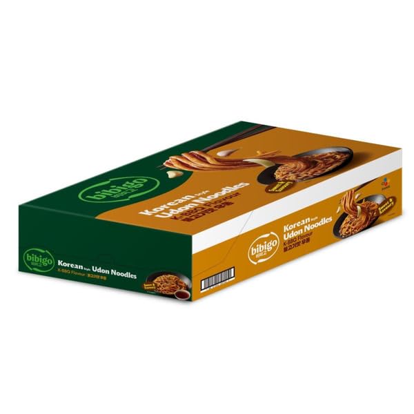 Fideos Udon Instantáneos Sabor K-BBQ Coreano - Fideos Coreanos Listos en 2 Minutos - Plato Preparado Estilo Asiático - Kit Completo con Salsa y Toppings - 187,2g x 6uds - NEXU