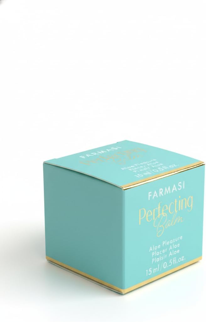 FARMASI - Bálsamo Labial y Zonas Secas Perfecting Balm Aloe Pleasure con Vitamina E - Hidratante y Nutritivo para Labios, Codos y Nudillos - Cuidado Natural y Suavidad Duradera (AZUL)