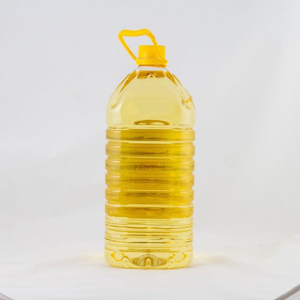 Aceite de Girasol Refinado - Garrafa 5 Litros - Rico en Vitamina E, Acidez Máxima 0,2º, Sin Aditivos - Ideal para Frituras y Repostería - La Masía - Formato Ahorro con Asa Ergonómica - NEXU