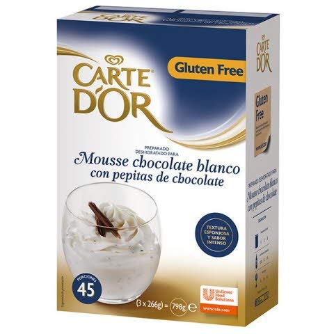 Mousse Chocolate blanco Con Pepitas de Chocolate - Carte D´Or- 45 Porciones