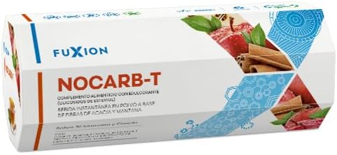 NOCARB T | Té de Fibras Solubles Naturales (Yacón, Acacia, Inulina, Pectina de Manzana) + Canela + Té Verde + Cromo | Control de Azúcar y Carbohidratos | Sabor Manzana & Canela | 1 Caja de 7 Sticks