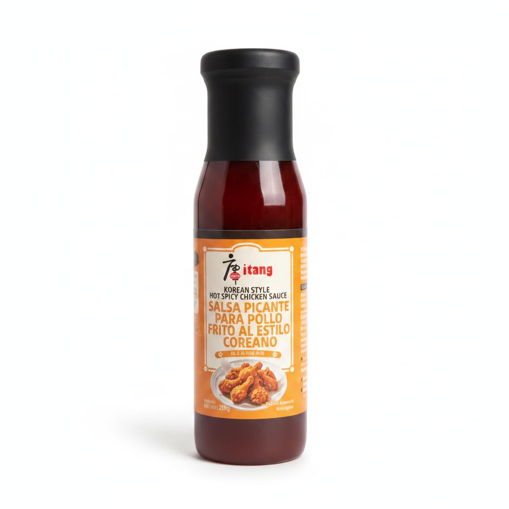 Salsa Picante para Pollo Frito al Estilo Coreano (290g) - Salsa Yangnyeom Dulce y Picante con Sésamo y Cebolleta - Ideal para Alitas, Nuggets y Glaseado de Carnes - Sabor Asiático Auténtico - NEXU