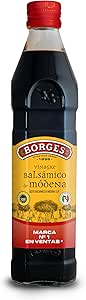 Borges - Vinagre Balsámico de Módena - Con denominación de Origen I.G.P. - Sin Azúcares añadidos - Ideal para ensaladas, pescados, carnes y verduras - Botella de vidrio 500ml