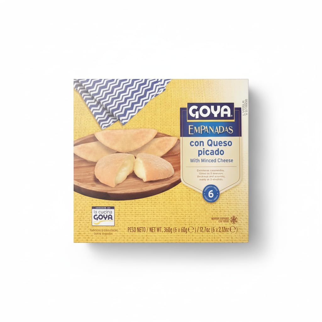 Empanadas de Queso Picado - Pack de 3 Cajas de 360g ( 6 uds c/u ) - Aperitivo Tradicional de Maíz con Relleno de Queso 100% - Listas en 3 Minutos - NEXU