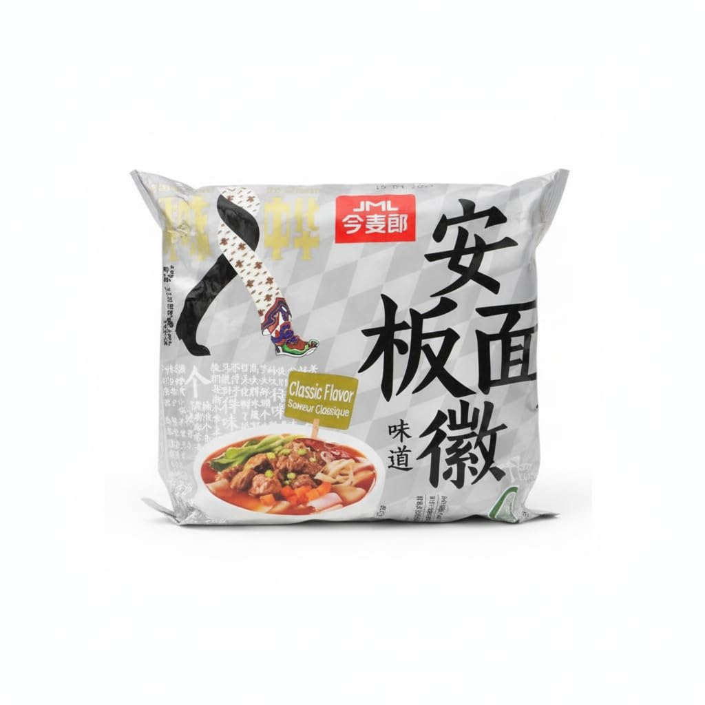 Fideos Instantáneos al Estilo Anhui Sabor Clásico - Ban Mian Tradicional Chino - Pack de 3 x 114g - Pasta de Trigo con Sobres - Salsa y Verduras - Comida Rápida y Sabrosa en 3 Minutos - NEXU