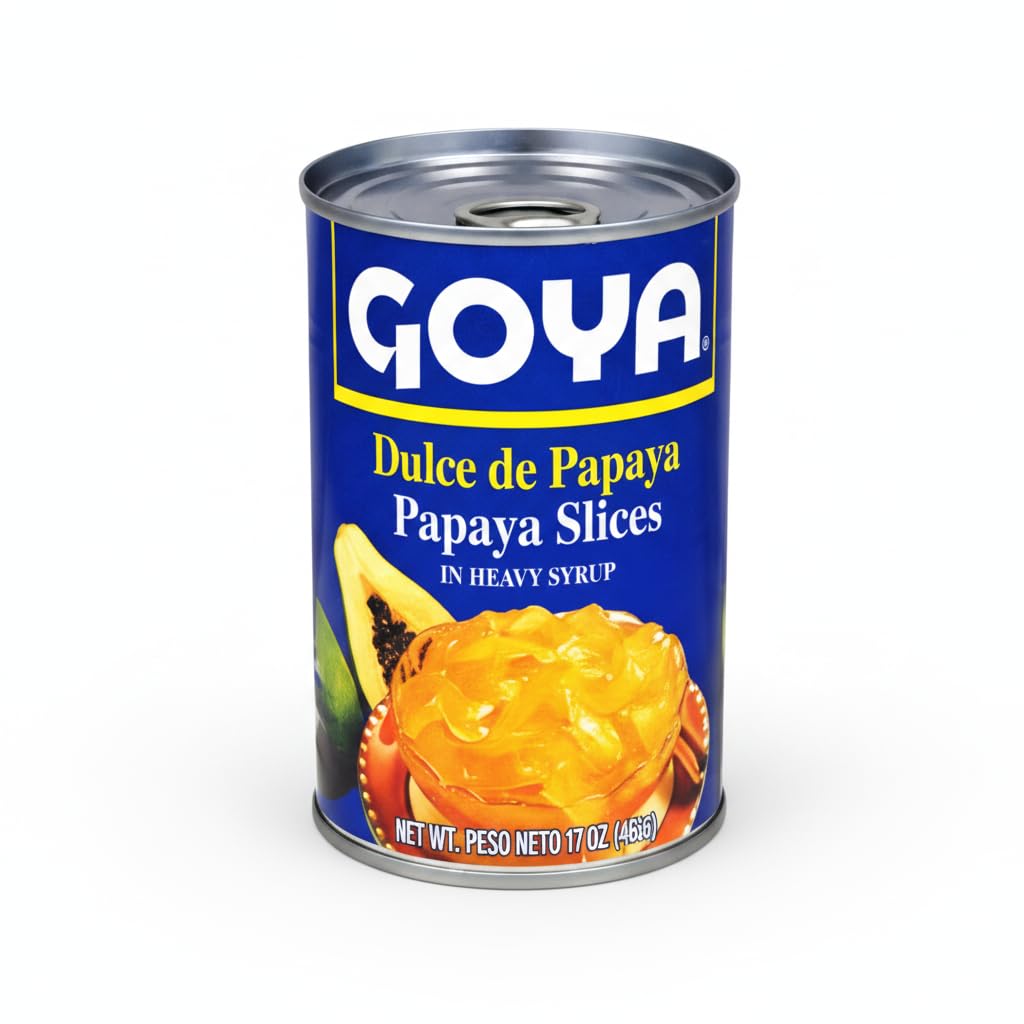Dulce de Papaya - Tajadas de Papaya en Almíbar Pesado - Postre Tradicional Tropical - Pack de 6 Unidades x 482g - NEXU