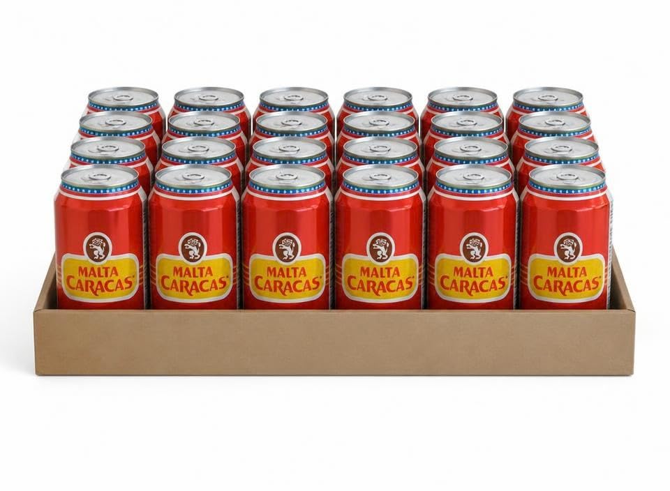 Bebida de Malta Sin Alcohol Original - Pack Ahorro de 24 Latas de 330ml - Refresco de Cebada Tradicional de Sabor Intenso y Dulce - Ideal para Comidas y Eventos - NEXU