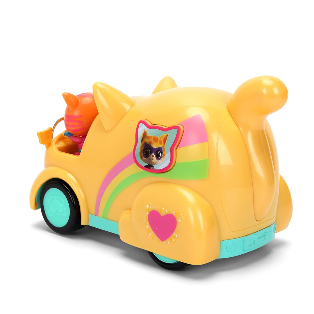 Jada Coche Radio Control SuperKitties 17 cm con Luz y Sonido. 2 Figuras Integradas. 2,4 GHz. Fácil de Usar. Licencia Oficial. A Partir de 6 Años (9336268314R00)