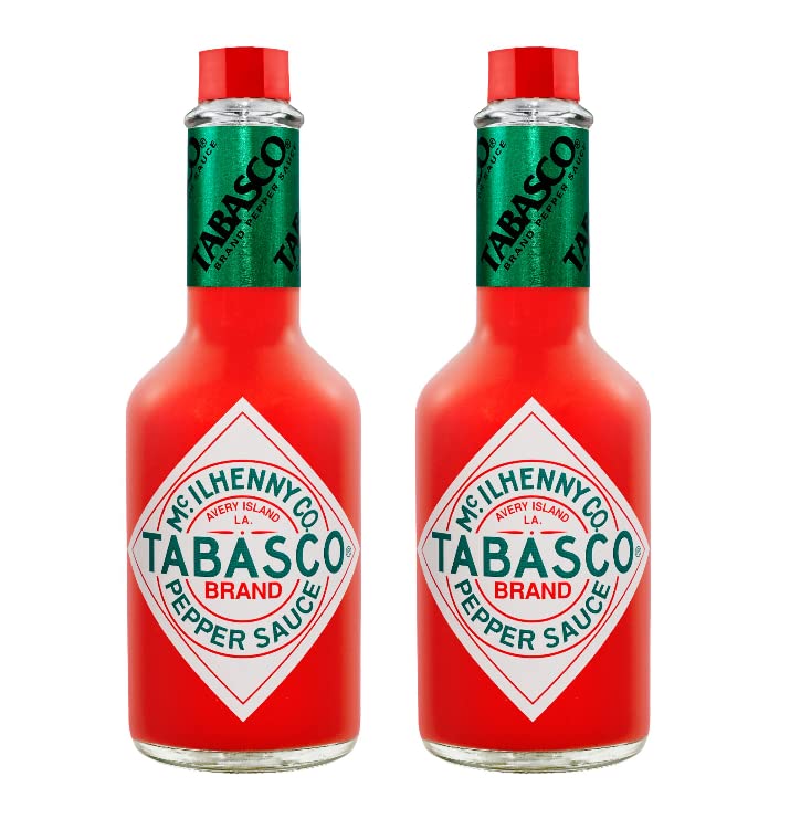 TABASCO® Original Red Pepper Sauce 2UND x 350ml es la opción más barata! - elaborada sólo con tres ingredientes 100% naturales - 3 años de maduración salsa de chile picante - botella de cristal