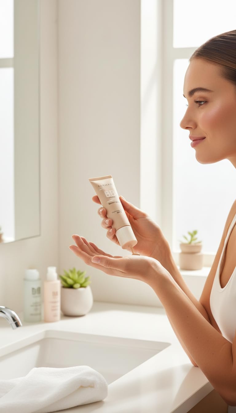 FARMASI - BB Cream Beauty Balm Tono Medio SPF 15 - Maquillaje Facial Hidratante con Protección Solar Mineral - Acabado Natural Semi-Mate - Cuidado de la Piel - Vegano BY NEXUSELL