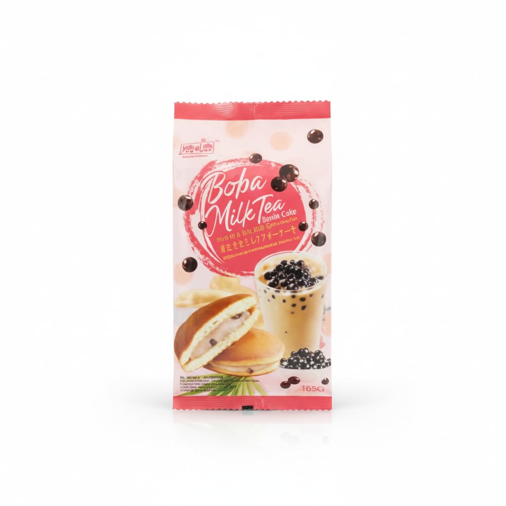 Dorayaki Sabor Bubble Tea (Boba Milk Tea) - Pastelitos Japoneses Esponjosos con Relleno Cremoso de Té con Leche - Snack Dulce Asiático - Bolsa 165g - NEXU
