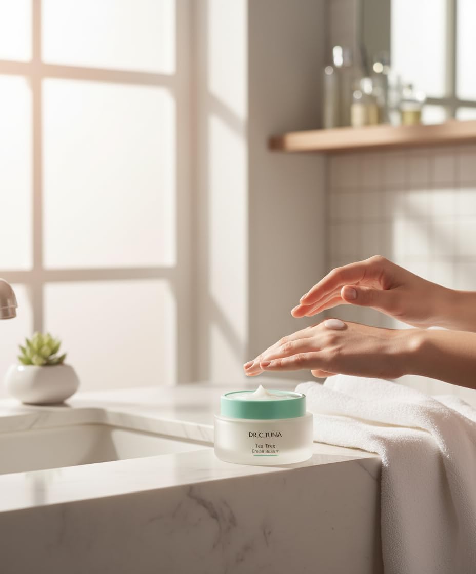 FARMASI - DR. C TUNA Tea Tree Bálsamo Crema Hidratante Piel Seca Grasa Sensible Rostro y Cuerpo | Nutrición Intensa con Árbol de Té y Escualeno | 80ml by Nexusell