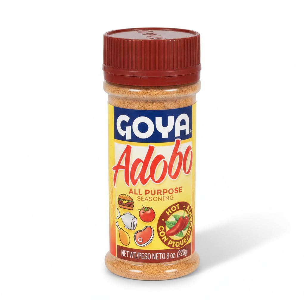 Adobo Sazonador para Todo Uso con Pique - Versión Picante de 8 oz (226g) - Mezcla de Especias para Carnes, Aves, Pescados y Vegetales - NEXU