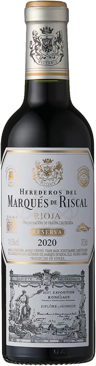 Vino tinto marques de riscal reserva botella 0.375 l