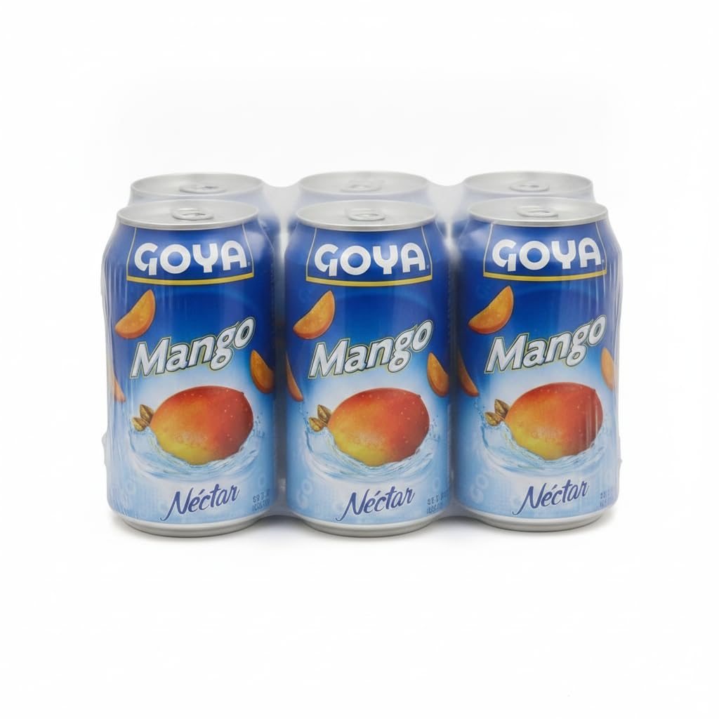 Néctar de Mango - Pack de 6 Latas de 284 ml - Bebida Refrescante de Sabor Intenso a Mango Tropical - Ideal para Cócteles, Picnics y Merienda - Fuente de Vitaminas y Minerales - NEXU