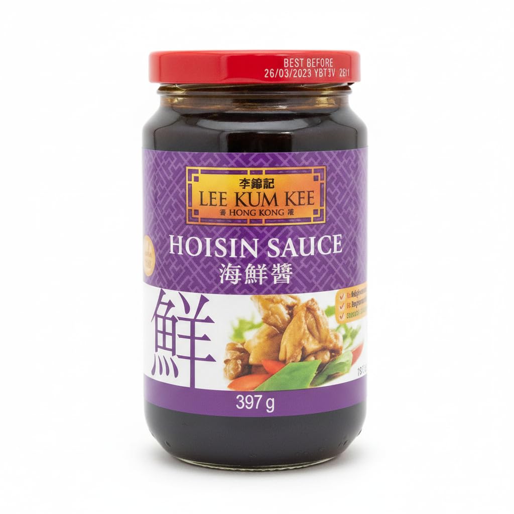 Salsa Hoisin Original 397g - Salsa China Auténtica para Pato Pekín, Marinados, Salteados y Barbacoa - Sabor Dulce y Salado Tradicional Estilo Hong Kong - Tarro de Vidrio - NEXU