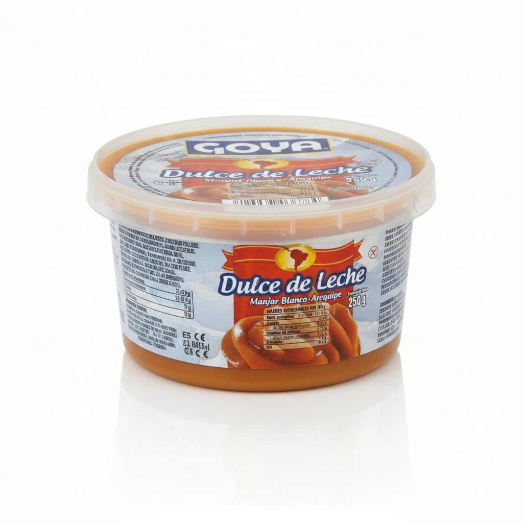 Dulce de Leche - Manjar Blanco - Arequipe, 250g - Crema de Caramelo Tradicional para Untar, Postres y Repostería - Goya - Receta Natural y Textura Cremosa - NEXU