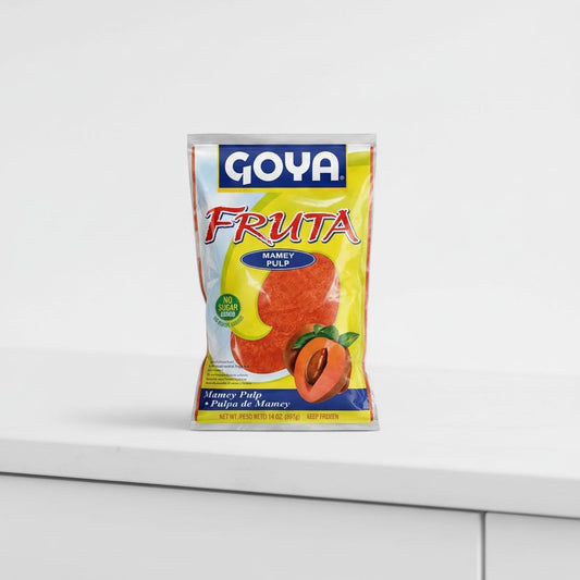 Pulpa de Mamey 100% Natural, 14 oz (397g), Caja de 12 Unidades - Goya - Fruta Congelada Sin Azúcar Añadida para Batidos y Postres - NEXU