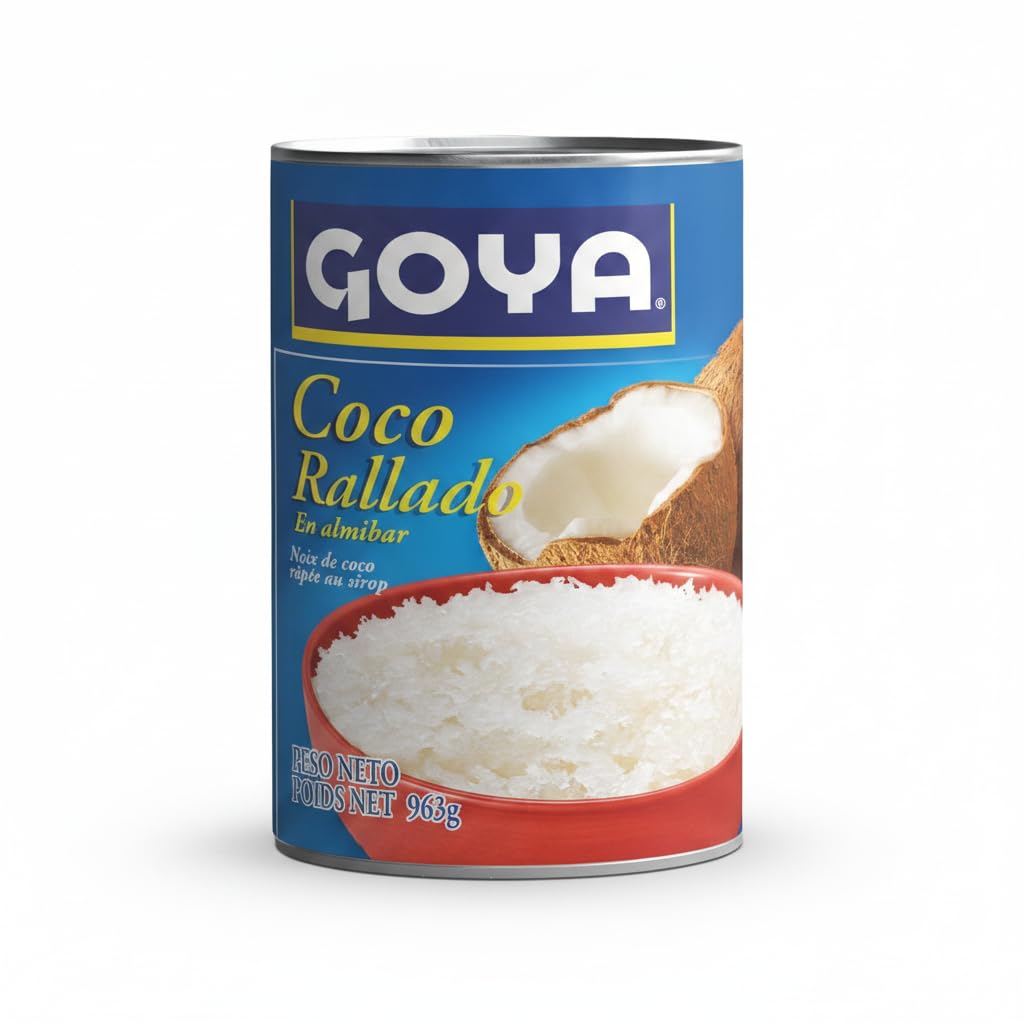 Coco Rallado en Almíbar para Repostería y Postres - Formato Familiar 963g - Textura Jugosa y Dulce - Coco Rallado de Selección Superior para Cocina Profesional y Doméstica - NEXU