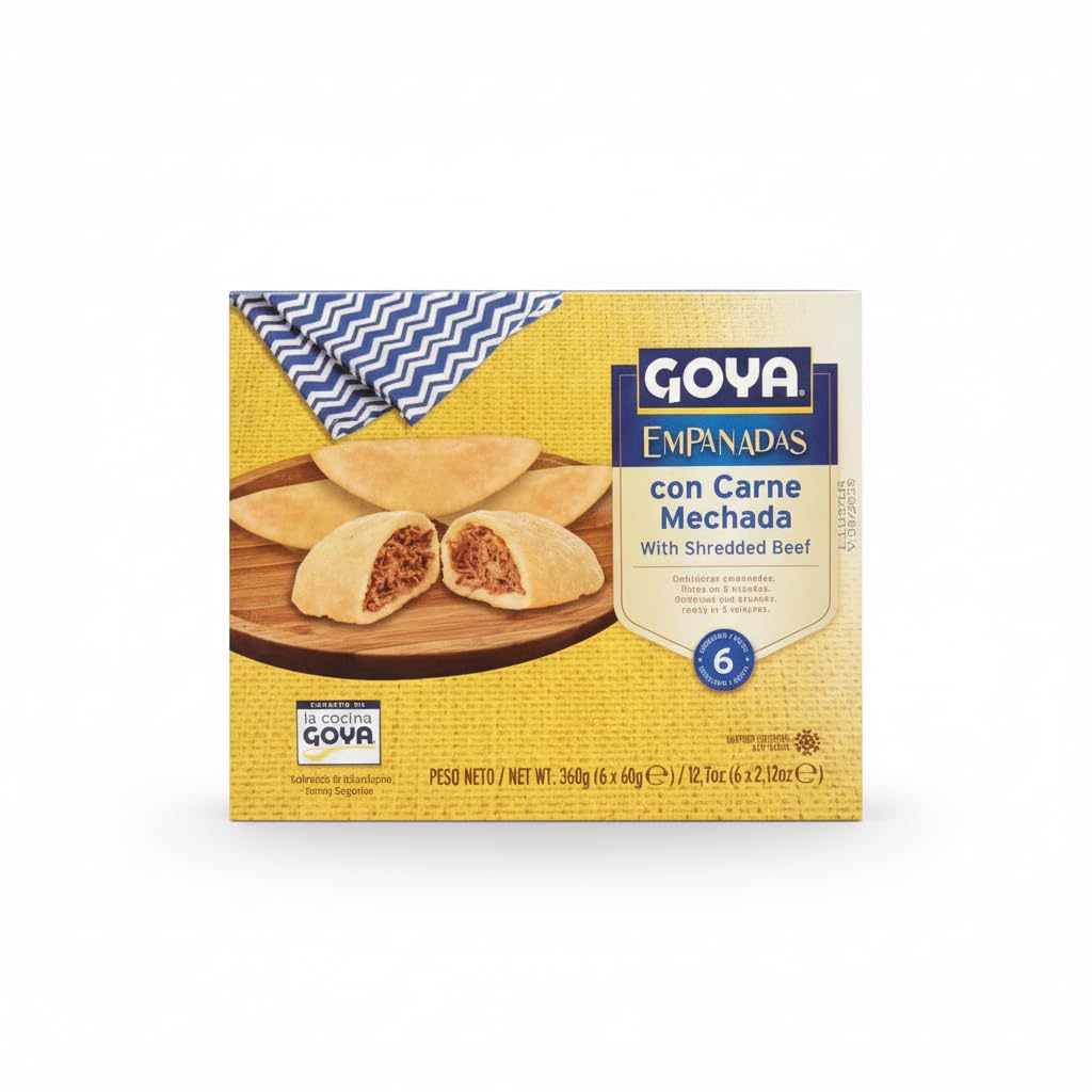 Empanadas de Carne Mechada Crujientes - Pack Ahorro 3 Cajas de 6 Unidades (1080g Total) - Empanadillas de Maíz Listas en 3 Minutos - Receta Tradicional y Sabor Auténtico - NEXU