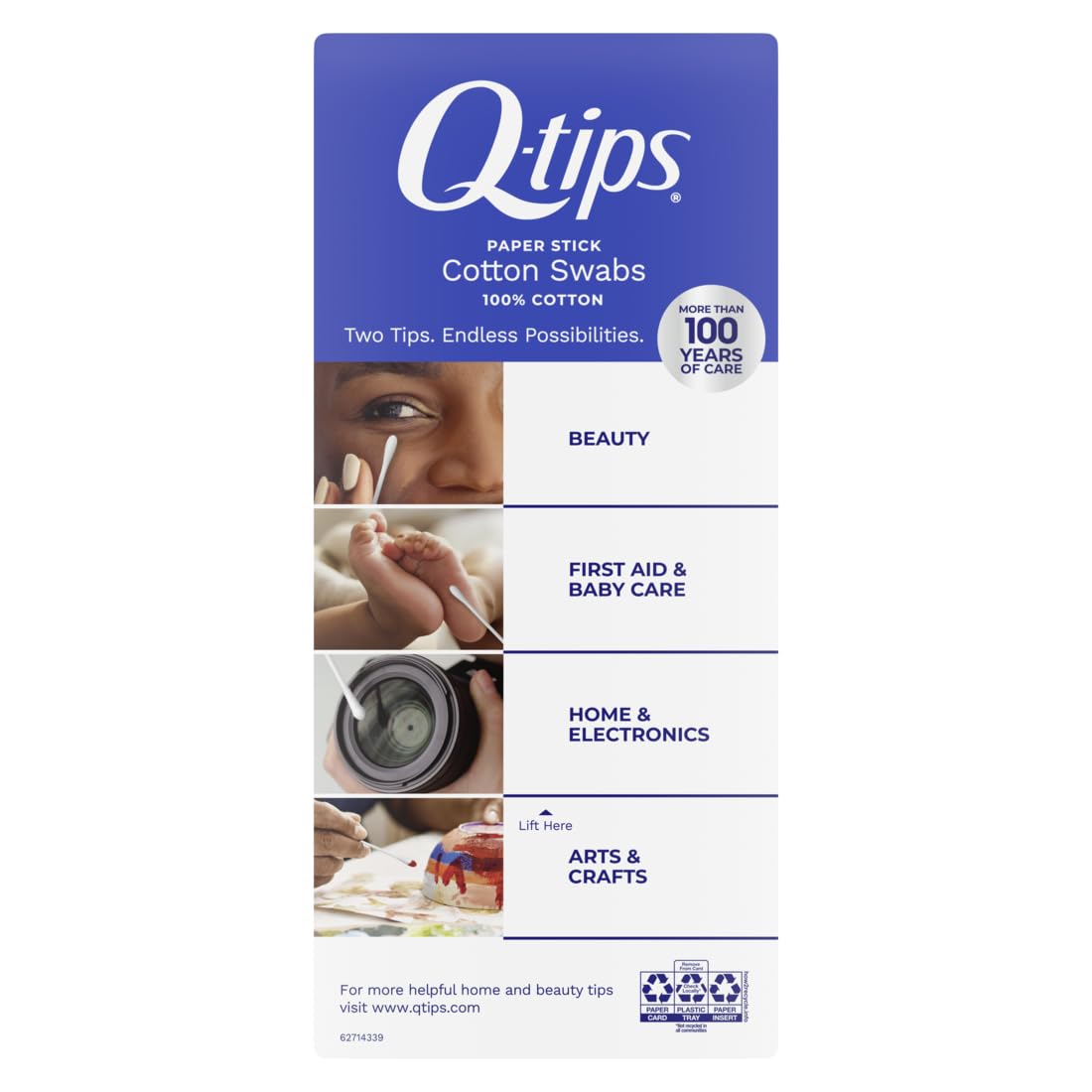Q-tips hisopos de algodón Swabs 625UND