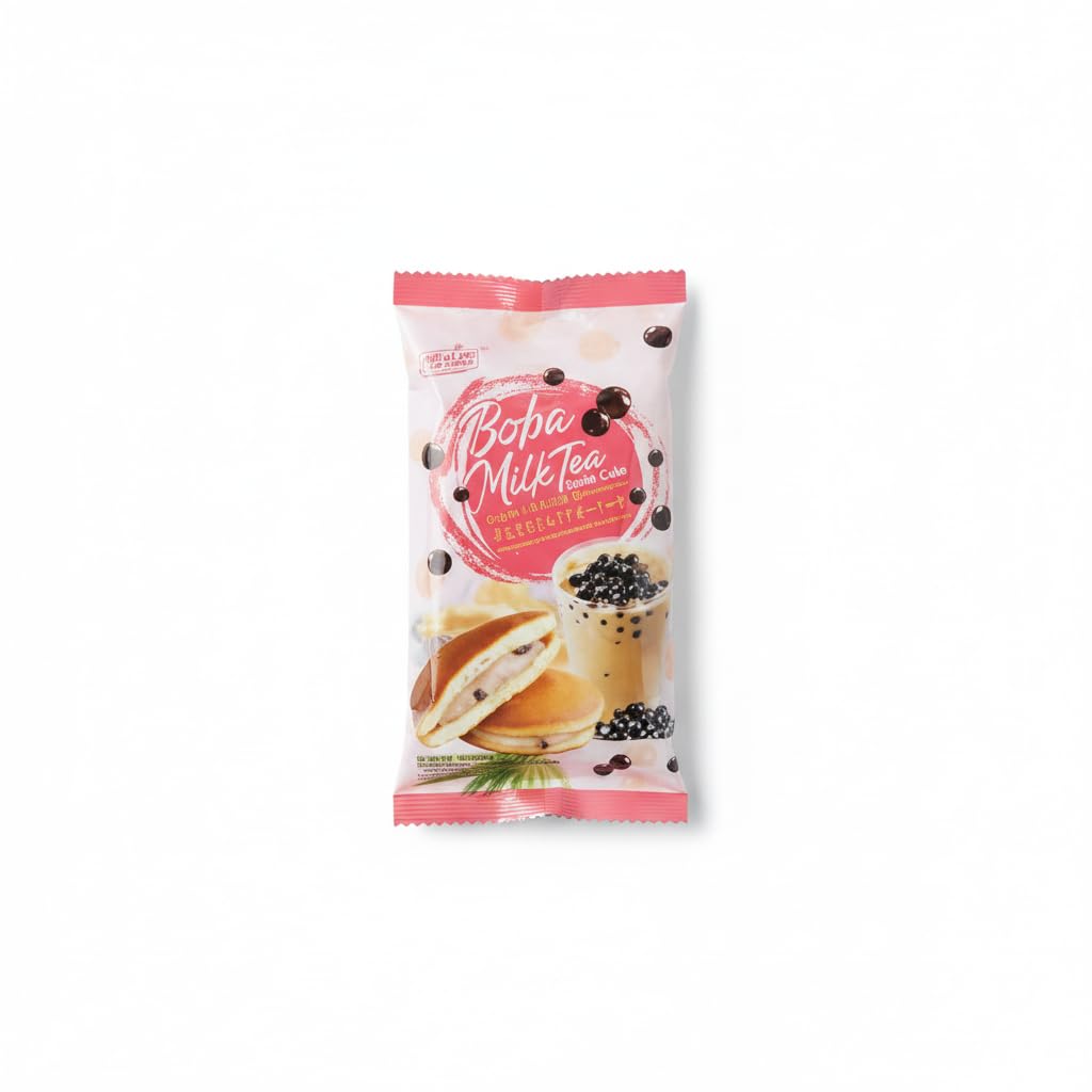Dorayaki Sabor Bubble Tea (Boba Milk Tea) - Pastelitos Japoneses Esponjosos con Relleno Cremoso de Té con Leche - Snack Dulce Asiático - Bolsa 165g - NEXU