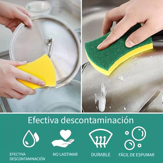 Estropajos de Microfibra para Fregar – Pack de 21 Esponjas Reutilizables y Antirayaduras – Limpieza Suave para Cocina, Baño, Vajilla, Ollas y Superficies Delicadas (1 Paquete con 21 ESPONJAS)