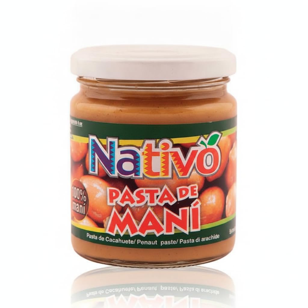 Pasta de Maní - Mantequilla de Cacahuete 100% Natural y Cremosa 250g - Sin Azúcar Añadido ni Aceite de Palma - Ideal para Deportistas y Dieta Fitness - Nativo - Frasco de Cr - NEXU