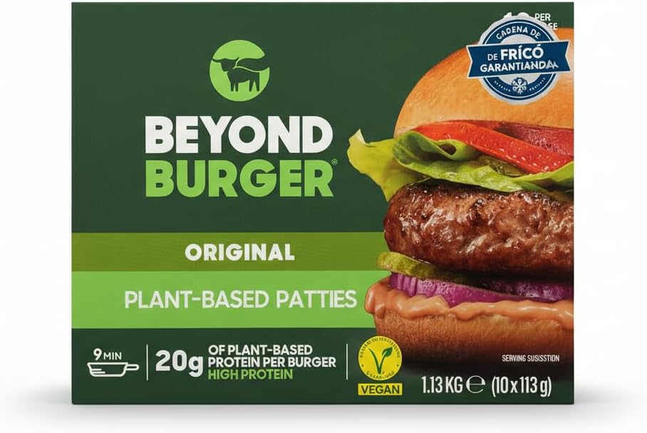 Beyond Burger - Pack de 10 Hamburguesas Vegetales (1.13 kg) | Producto Refrigerado con Envío en Frío Garantizado