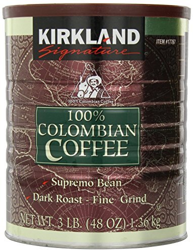 Kirkland Café colombiano 100% Kirkland Supremo, tueste oscuro, molienda fina, 1.3 kg