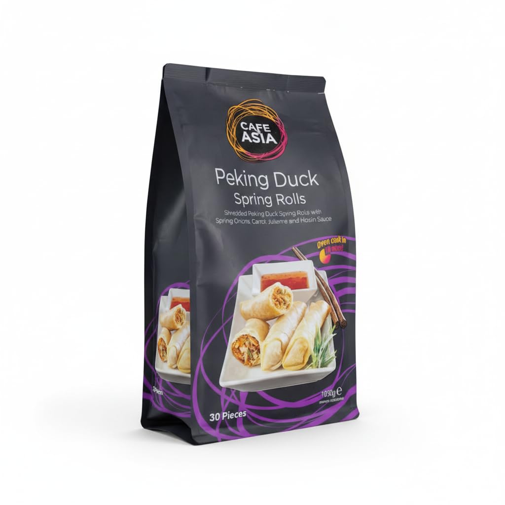 Rollitos de Primavera de Pato Pekín con Salsa Hoisin - Pack Familiar de 1050g (30 Unidades) - Aperitivo Oriental Crujiente para Horno - Sin Aditivos Artificiales - Certificación Halal - NEXU