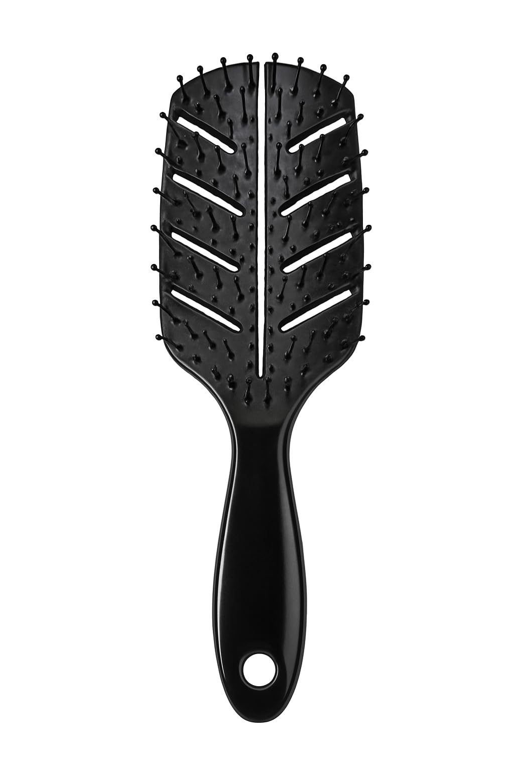 Cepillo Desenredante Antitirones para Cabello Húmedo o Seco – Diseño Ergonómico y Ultraligero – Ideal para Pelo Fino, Rizado u Ondulado – Púas Flexibles 20mm (NEGRO)