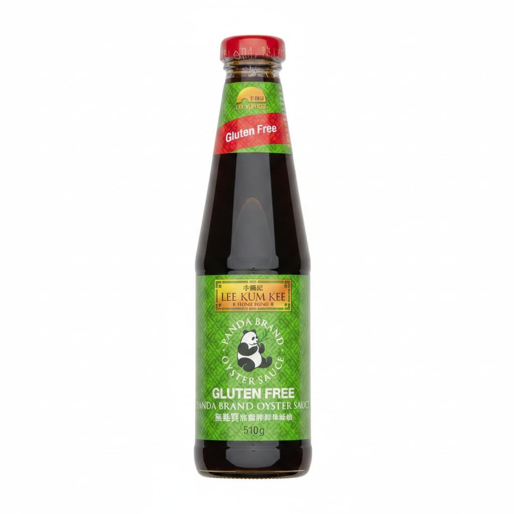 Salsa de Ostras Panda Sin Gluten, 510g - Condimento Tradicional para Cocina Asiática, Salteados, Marinados y Arroz Frito - Sabor Umami Intenso en Botella de Cristal - NEXU
