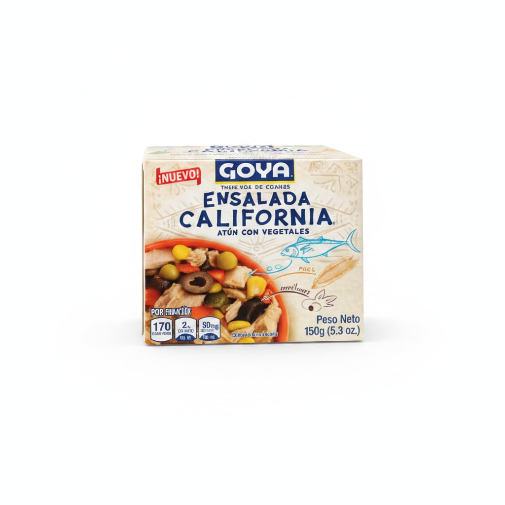 Ensalada California de Atún con Maíz y Aceitunas - Pack de 10 Latas de 150g - Plato Preparado Saludable Rico en Proteínas - Listo para Comer - NEXU