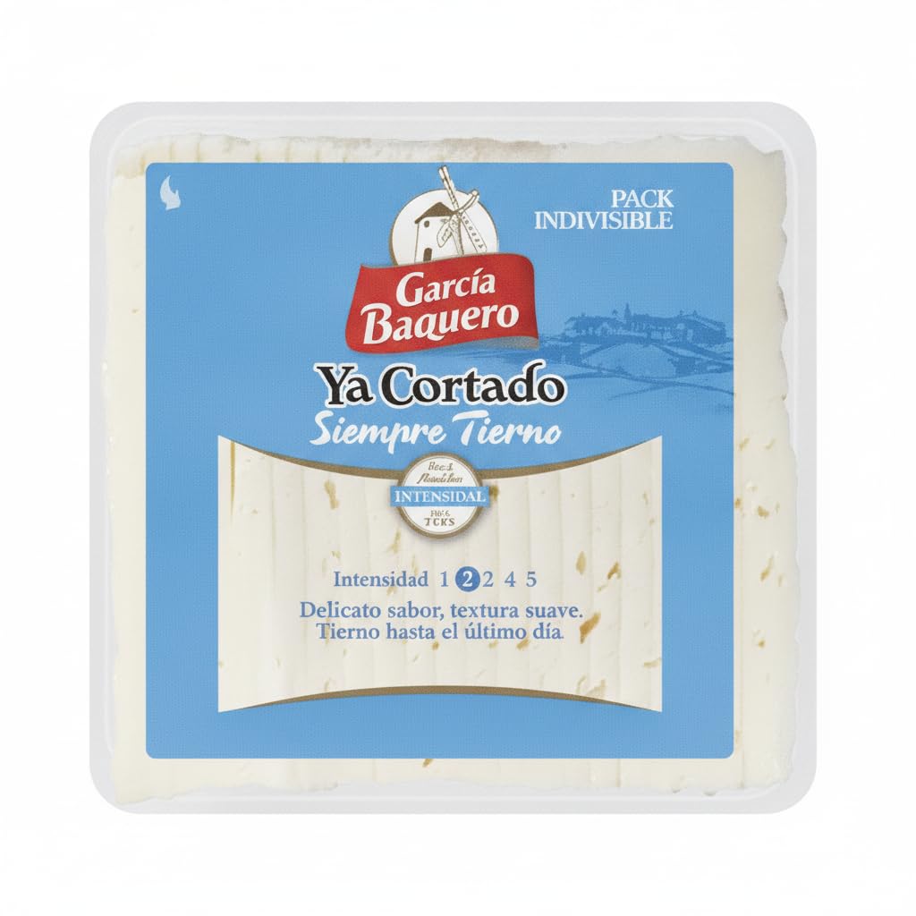 Queso Tierno Mezcla en Lonchas Ya Cortado - Pack Ahorro Familiar 900g (2 x 450g) - Sabor Delicado y Textura Suave - Elaborado con Leche de Vaca, Cabra y Oveja - NEXU